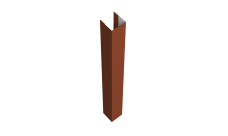 Стойка для забора жалюзи Texas Grand Line для монтажа с крепежным вкладышем 0,45 PE RAL 8004 терракота (2м)