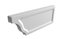 Заглушка желоба правая Vortex Project 210мм RAL 9003 сигнальный белый