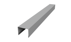 Крышка для забора жалюзи Palermo Grand Line 0,45 PE RAL 9006 бело-алюминиевый (2,5м)