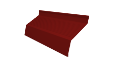 Ламель забора жалюзи Milan new gofr Grand Line 0,5 Satin с пленкой RAL 3011 коричнево-красный