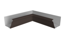 Угол желоба внутренний Vortex Lite Matt 130мм NEW RR 32 темно-коричневый