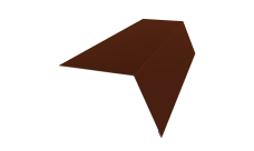 Планка карнизная широкая 100х85 Grand Line 0,5 Satin с пленкой RAL 3009 оксидно-красный (2м)