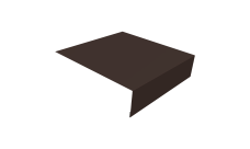 Планка околооконная простая 200х50 Grand Line 0,45 PE с пленкой RR 32 темно-коричневый (3м)