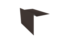 Планка ветровая для мягкой кровли 130х25х100 Grand Line 0,45 Drap TR RR 32 темно-коричневый (3м)