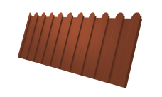 Профнастил С8A v01 фигурный 0,5 PurLite Matt RAL 8004 терракота