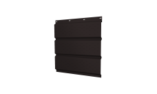 Софит металлический Grand Line полная перфорация 0,5 Satin с пленкой RAL 9005 черный