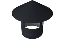 Дымник на трубу круглый d200 0,45 PE с пленкой RAL 7024 мокрый асфальт