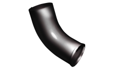 Колено стока Grand Line PU 90 мм RAL 9005 черный