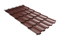 Металлочерепица "Квинта плюс3D" ("Kvinta plus3D") 0,5 Satin RAL 3009 оксидно-красный