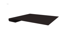 Планка завершающая Grand Line 0,45 PE-Double с пленкой RAL 9005 черный (2м)