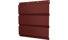 Софит металлический Классик v01 Grand Line без перфорации 0,5 Satin с пленкой RAL 3009 оксидно-красный