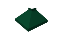 Угол отлива внешний 100 0,45 Drap TR с пленкой RAL 6005 зеленый мох