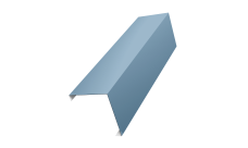 Декоративная накладка на столб универсальная угловая 62х55 для забора жалюзи Grand Line 0,45 Drap TX RAL 5024 пастельно-синий (3м)