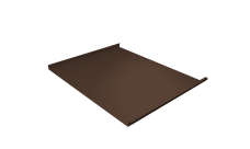 Фальц двойной стоячий Grand Line 0,5 Atlas X с пленкой на замках RAL 8017 шоколад