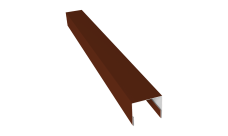 Планка П-образная заборная 24 Grand Line 0,45 PE с пленкой RAL 3011 коричнево-красный (3м)