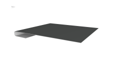 Планка завершающая 0,45 Drap TX RAL 7016 антрацитово-серый (2м)