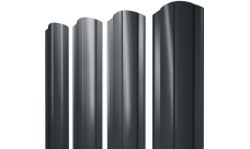 Штакетник Круглый фигурный 0,5 Velur X RAL 7016 антрацитово-серый