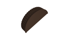 Заглушка малая торцевая 0,5 PurPro RAL 8017 шоколад