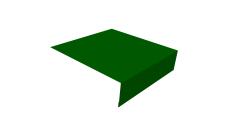 Планка околооконная простая 200х50 0,45 PE с пленкой RAL 6002 лиственно-зеленый (2м)