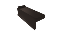 Планка торцевая сегментная Квадро профи Grand Line Левая стартовая 0,5 Satin Matt TX RR 32 темно-коричневый