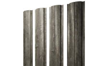 Штакетник Полукруглый Slim с прямым резом Grand Line 0,45 Print Elite Nordic Wood TwinColor