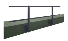 Ограждение кровельное для парапета с боковым креплением (2,0х1,2) RAL 7024 мокрый асфальт