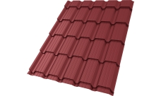 Профиль волновой "Квадро профи (Верховье)" ("Quadro Profi") v01 0,45 PE RAL 3011 коричнево-красный