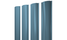 Штакетник Полукруглый Slim с прямым резом Grand Line 0,45 Drap TX RAL 5024 пастельно-синий