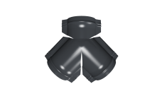 Тройник Y малого конька полукруглого 0,5 Rooftop Бархат с пленкой RAL 7024 мокрый асфальт