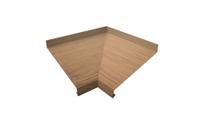 Угол отлива внутренний 200 Grand Line 0,45 Print Elite с пленкой Honey Wood TwinColor