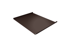 Фальц двойной стоячий Grand Line 0,5 Satin Matt TX с пленкой на замках RAL 8017 шоколад