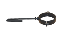 Хомут трубы на кирпич GL PE 90 мм RAL 7024 шпилька окрашенная