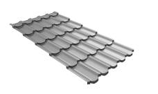 Металлочерепица "Квинта плюс3D" ("Kvinta plus3D") 0,5 Satin RAL 7004 сигнальный серый