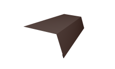 Планка карнизная для мягкой кровли 100х65 0,45 Drap ST RAL 8017 шоколад (2м)