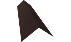 Планка конька плоского 145х145 Grand Line 0,5 Satin Matt TX RAL 8017 шоколад (3м)