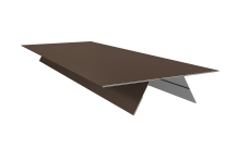 Планка стыковочная составная верхняя 0,5 Satin с пленкой RAL 8017 шоколад (3м)