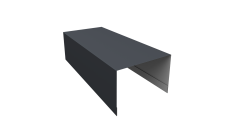 Крышка для забора из сайдинга ЭкоБрус 0,5 PurPro Matt 275 RAL 7024 мокрый асфальт (2,5м)