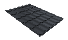 Металлочерепица Классик ("Classic") v01 0,5 PurLite M RAL 7024 мокрый асфальт