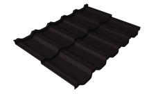 Металлочерепица "Квинта Уно" ("Kvinta Uno") 0,5 PurPro Matt 275 RAL 9005 черный