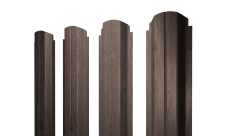 Штакетник П-образный A фигурный 0,45 Print Elite White Wood TwinColor