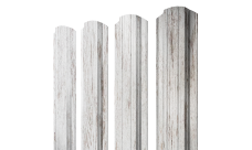 Штакетник Прямоугольный фигурный Grand Line 0,45 Print Elite Snow Wood TwinColor