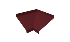 Угол отлива внутренний 150 Grand Line 0,45 PE с пленкой RAL 3005 красное вино