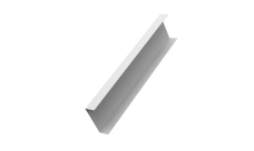 Декоративная накладка на столб универсальная 62х55 для забора жалюзи 0,45 PE RAL 9003 сигнальный белый (2м)