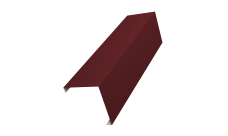 Декоративная накладка на столб универсальная угловая 80х80 для забора жалюзи 0,45 Drap TX RAL 3005 красное вино (2м)
