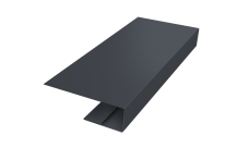 J-Профиль 12мм Grand Line 0,45 Drap-double TX RAL 7024 мокрый асфальт (2м)