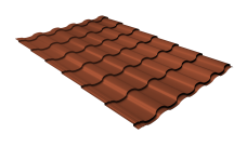 Металлочерепица "Кредо" ("Kredo") v01 0,5 Satin Matt RAL 8004 терракота