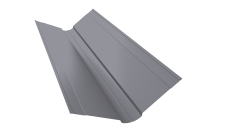 Планка ендовы верхней фигурной 150x150 0,45 PE-Double с пленкой RAL 7024 мокрый асфальт (2м)