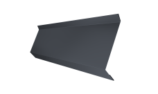 Планка примыкания в штробу 60 0,45 PE lite с пленкой RAL 7024 мокрый асфальт (2м)