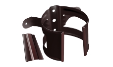 Кронштейн трубы на дерево GL PU 100 мм RAL 8017 шоколад