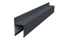 Планка опорная составная внешняя для забора жалюзи Palermo Grand Line 0,5 Atlas X RAL 7024 мокрый асфальт (2м)